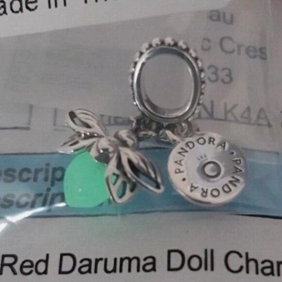 Authentic PANDORA Sterling Silver Glow-in-the-dark Firefly Dangle 799352C01 - Picture 2 of 9
